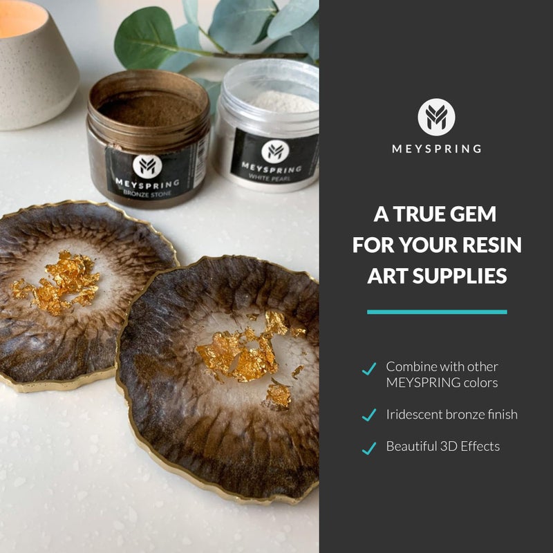 MEYSPRING Bronze Stone Epoxy Resin Color Pigment - 50g - Mica Powder for Epoxy - Image 5